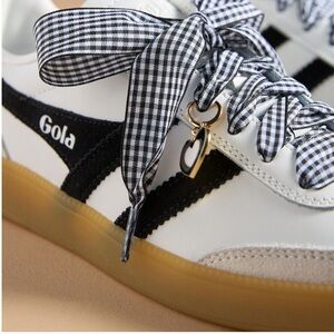 Anthropologie Shoe CHARMS and Checkered Shoe Laces NEW